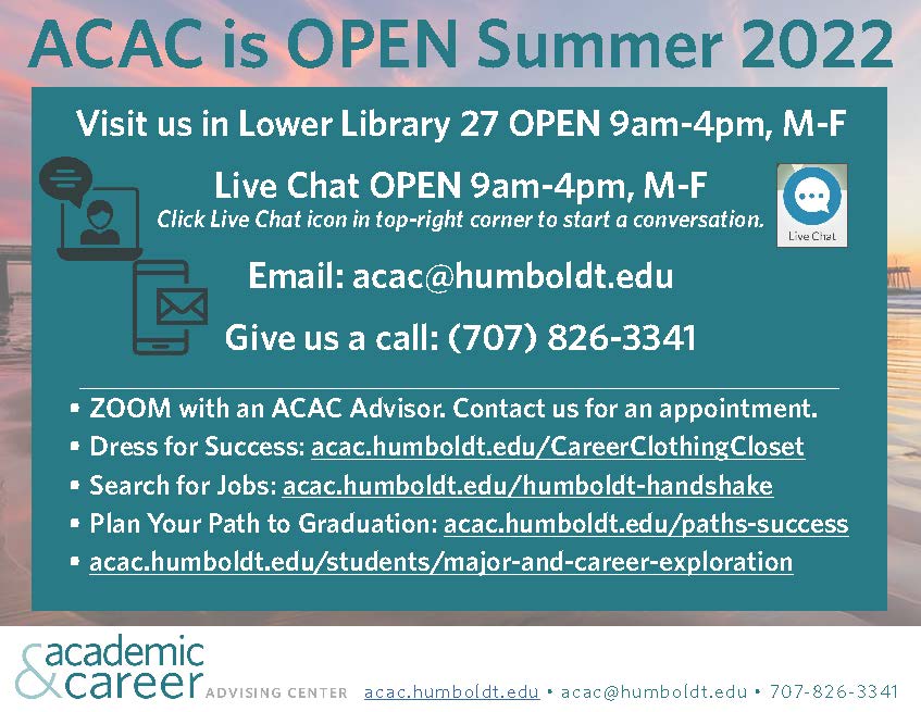 ACAC open all summer monday through friday 9am to 4pm